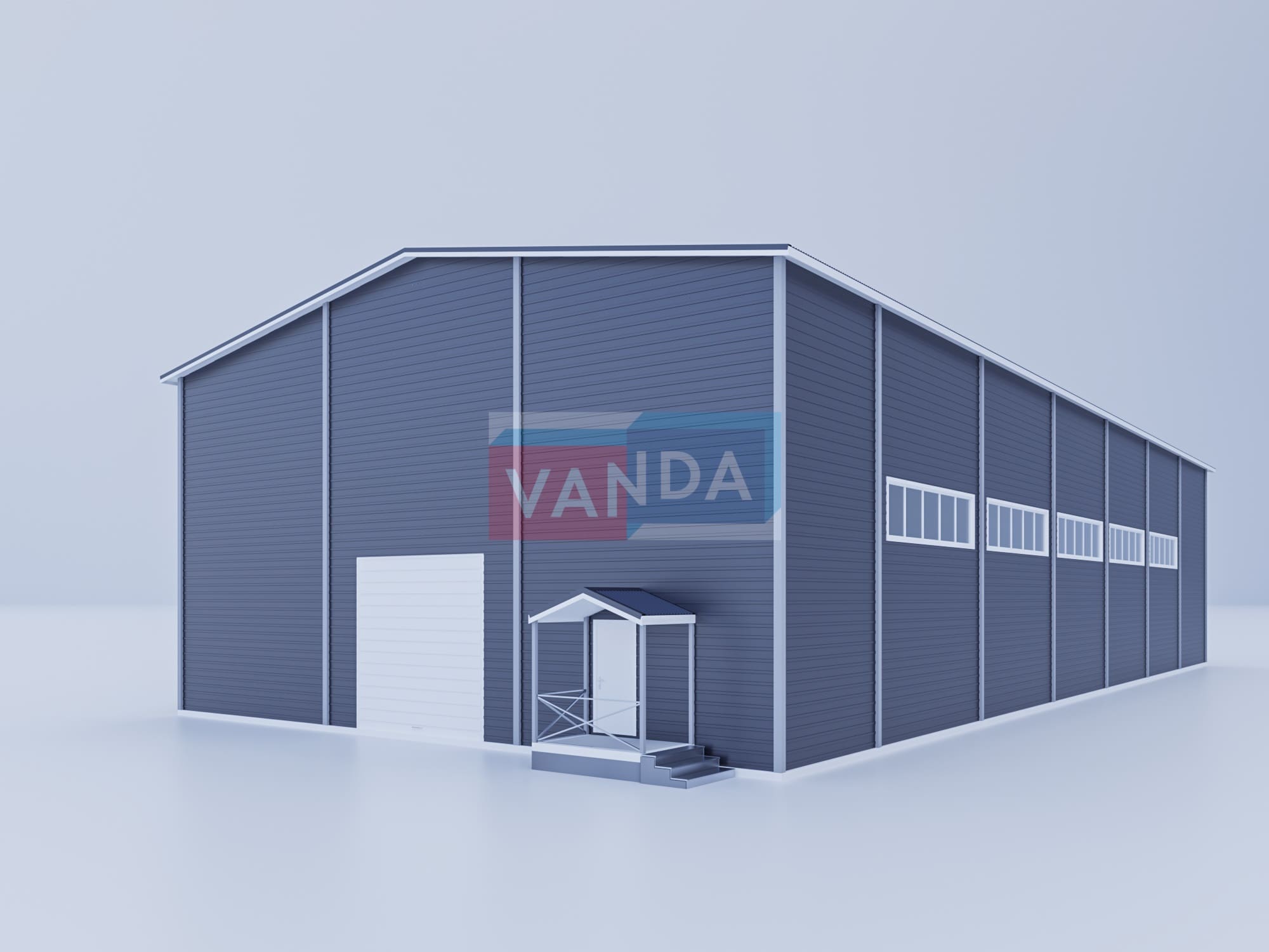 Цех из сэндвич панелей 40х18